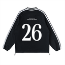 AM.RADIO x BLONDE Striped Collar Soccer Sweatshirt